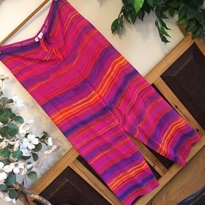 Kathy Ireland colorful summer swim sarong pants